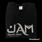Black T-Shirt with Silver Logo